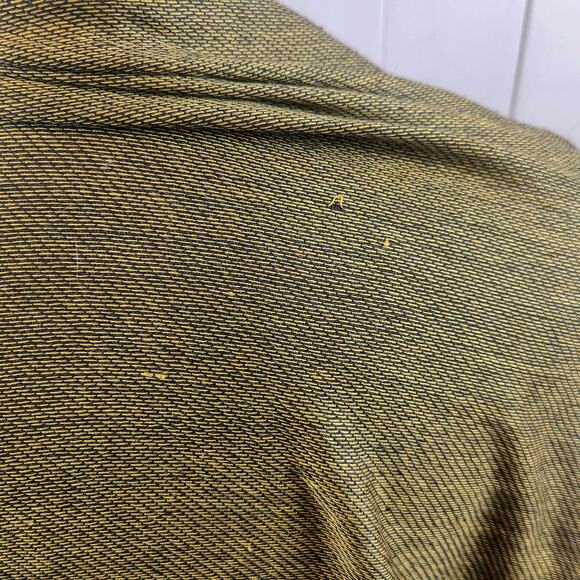 Sax Cape Scarf Wrap Black Metallic Gold Paisley Boho Witchy Cozy Fall - Picture 3 of 4